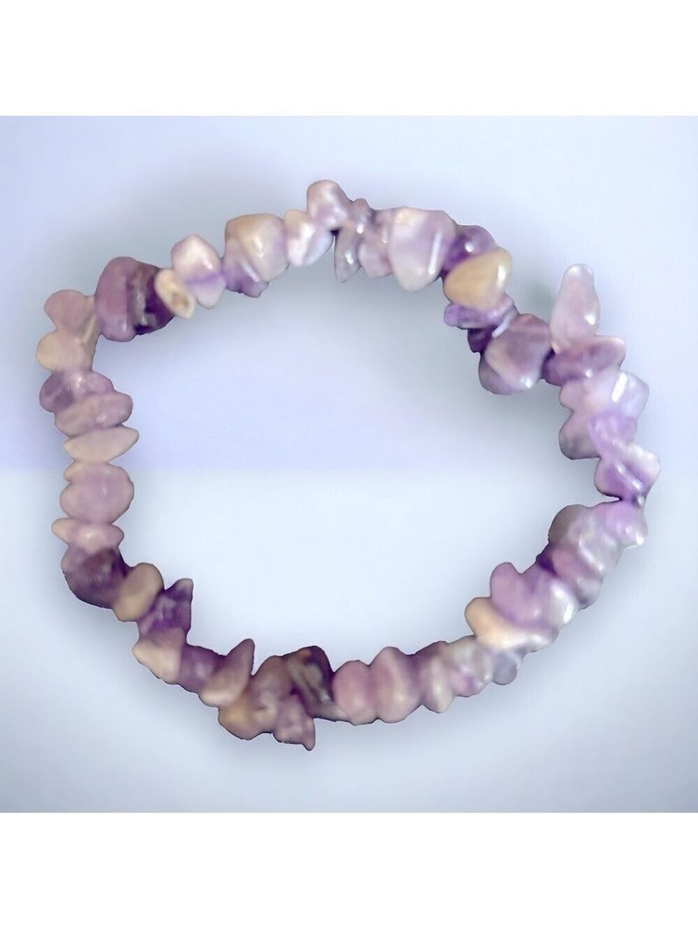 Purple Beaded Stone Bracelet